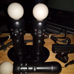Ps3 Move Controllers And Camera 