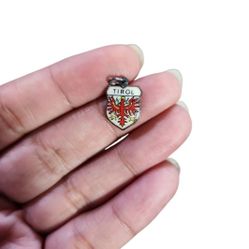 Vintage Tirol Sterling 800 Silver Charms Bracelet Worldwide Travel Shields