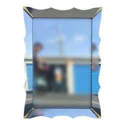 1940's Vintage Art Deco Style Scalloped Mirror
