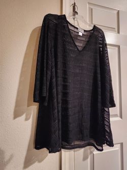 Womens black swimsuit cover