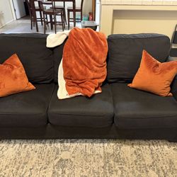 Dark Gray Charcoal Couches Set