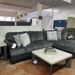 2pc Charcoal Sectional 