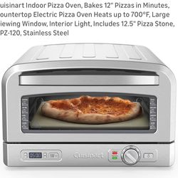 Cuisinart Indoor Pizza Oven, Bakes 12" Pizzas in Minutes, Countertop Electric Pizza Oven Heats up to 700°F, Large Viewing Window, Interior Light, Incl