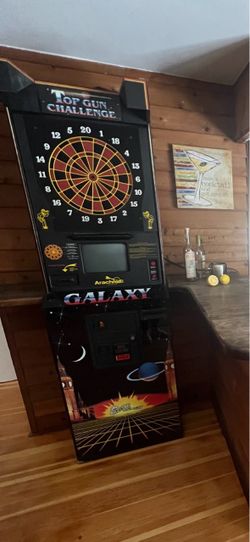 top gun challenge arcade by arachnid galaxy dart board machine