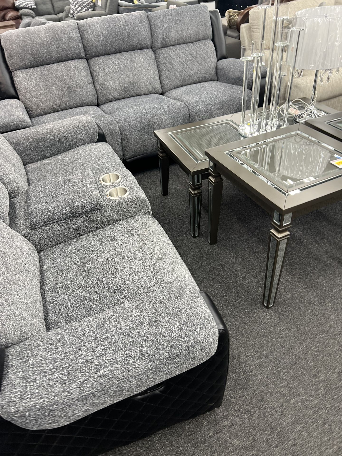 Quadruple Reclining Couch And Loveseat!