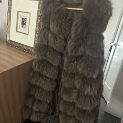 Brown Real Fur Vest