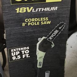 Ryobi Cordless Pole Chain Saw New In  Box. Asking $150