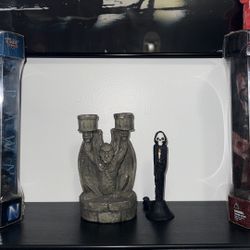Vintage / Y2K 1995 Vandor Gargoyle Double Candle Holder Marked & Reaper Statue Bundle 