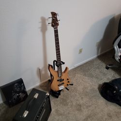Yamaha 4 String Bass Guitar With Amp And Gear. 225 For Bass Alone 