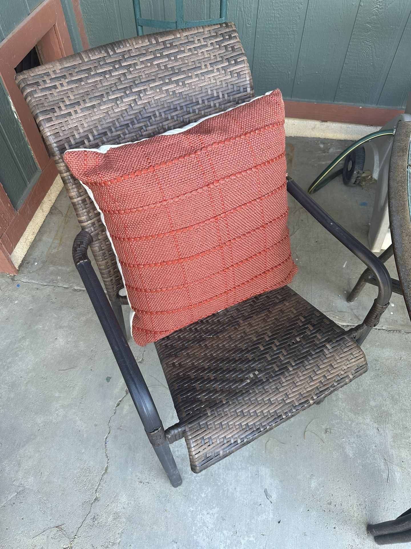 Woven 20in. x 20in. Terracotta Plaid Square Outdoor Throw Pillows 2