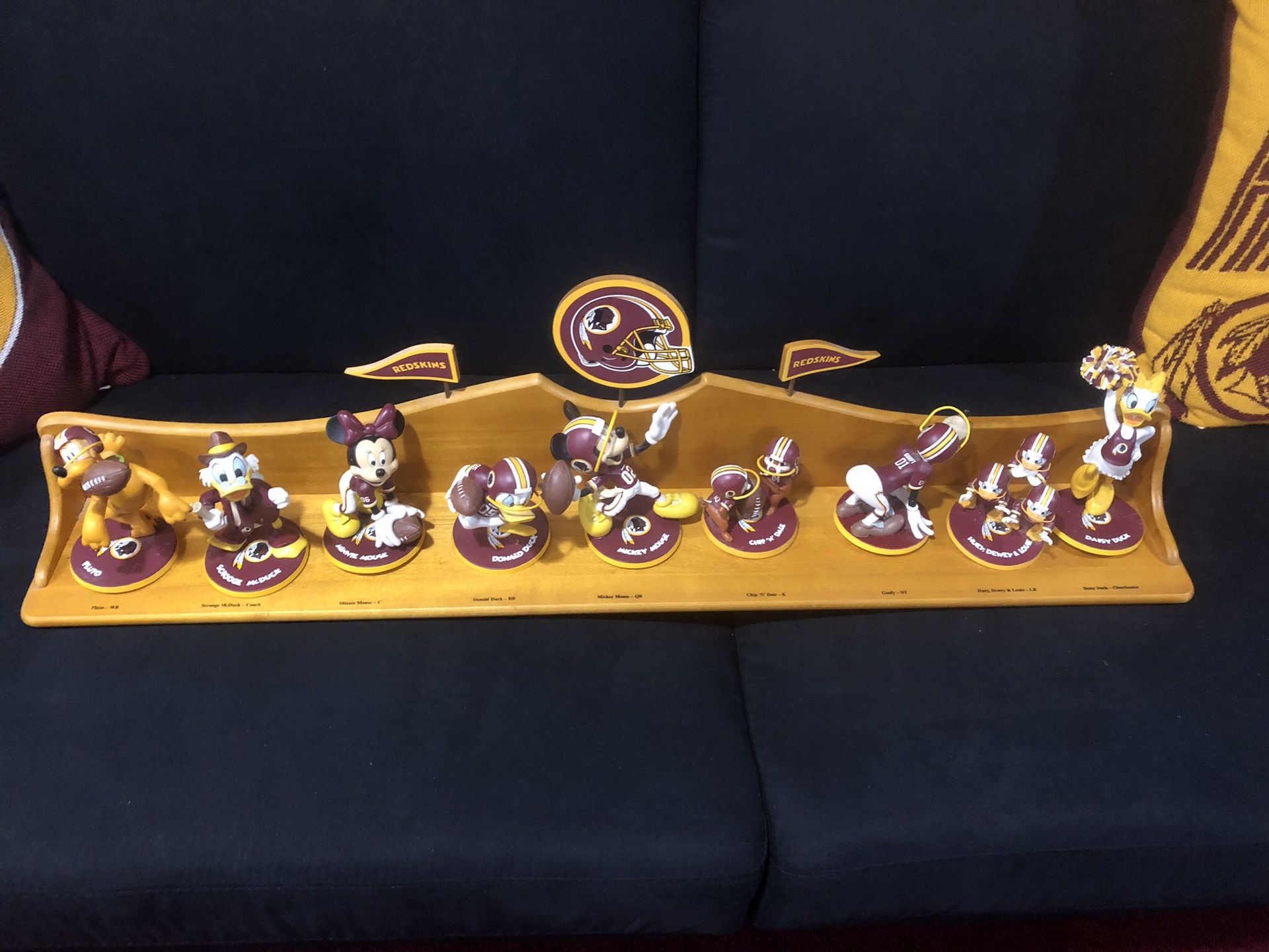 Disney Character Washington Redskins Figures