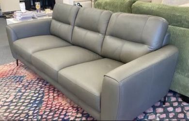 New top grain genuine leather couch / free delivery
