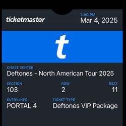 Two Deftones Tickets (VIP And Platimun)