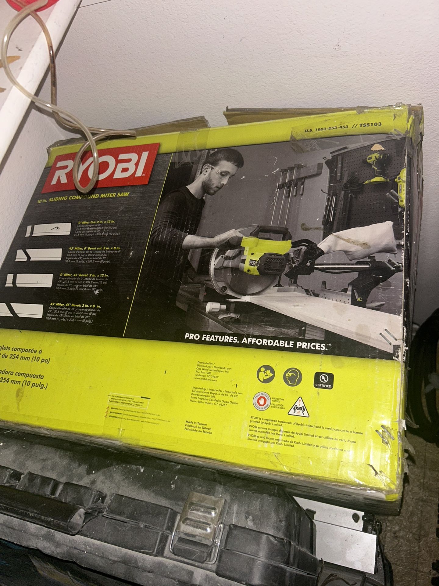 Ryobi 10 In Sliding Compound Miter Saw