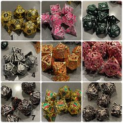 Premium Sets Of 7 Dice DnD RPG