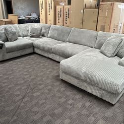 Huge Grey Soft Sectional Couch
