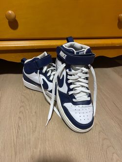 Nike Court Borough Mid 2 Sneakers Navy Blue/White 6.5Youth