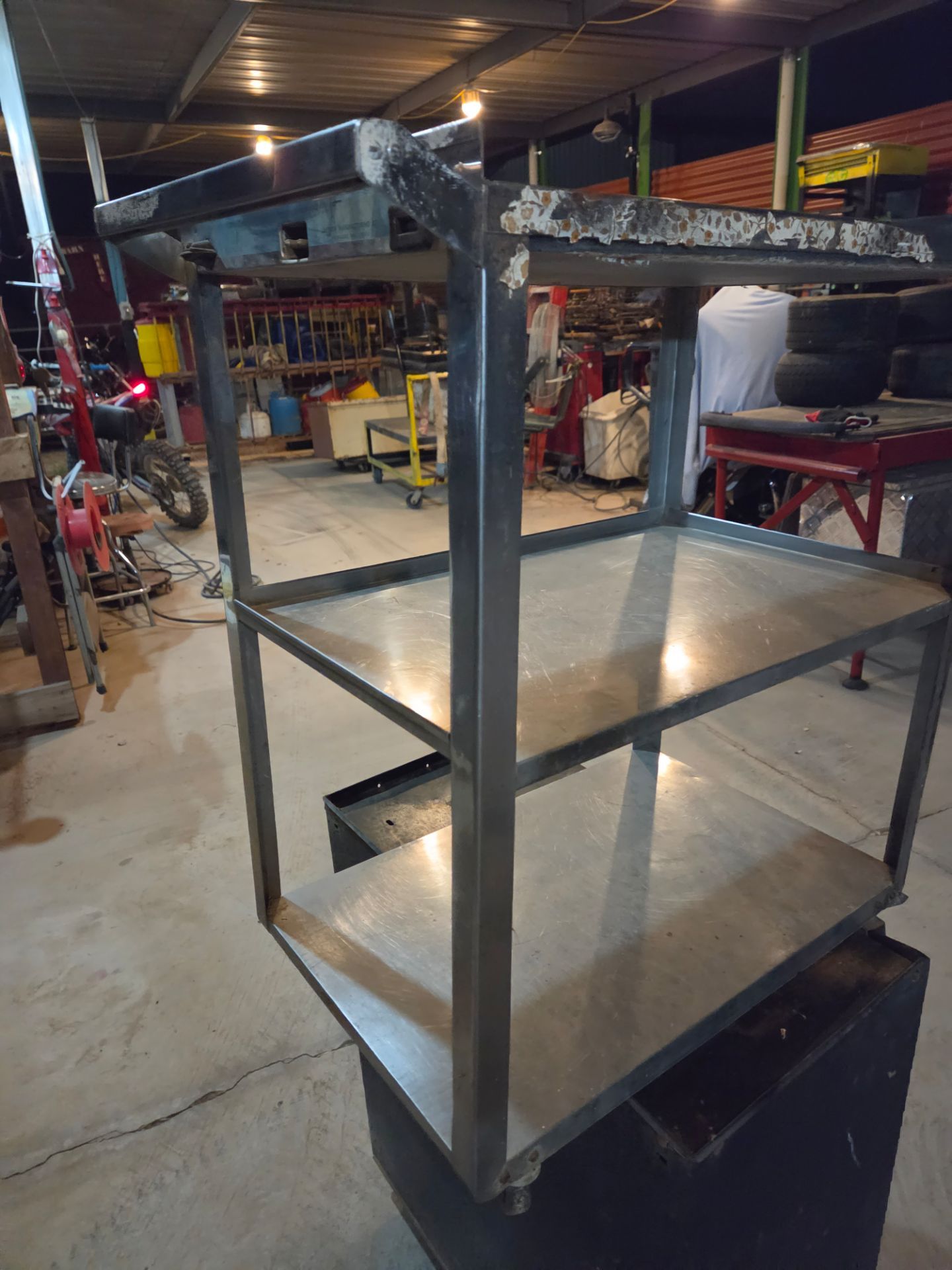 Antique food warmer cart
