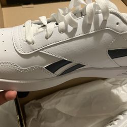 White Leather Reebok Tennis Shoes (brand New And Usually Go For 60)