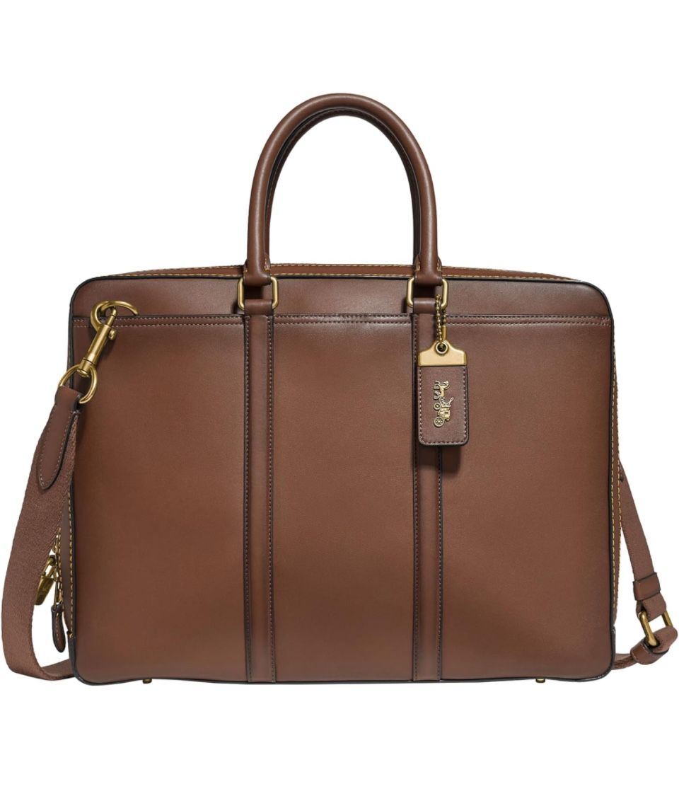 Coach Metropolitan Slim Brief - Saddle Brown
