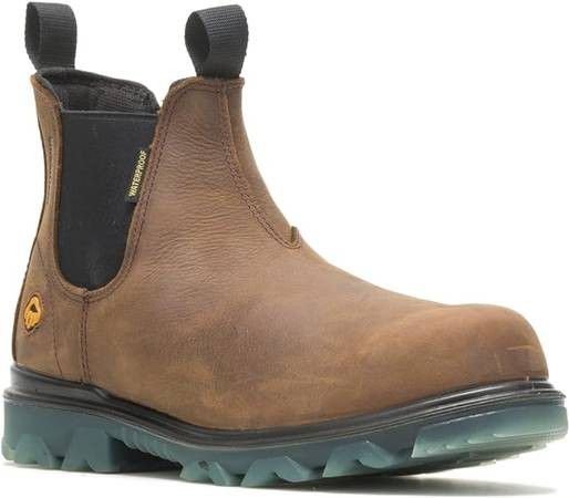 NEW Size 8 Wide Or  9 Wide Wolverine Men Safety Work Boot Waterproof Composite-Toe Romeo Slip-on Construction Boot