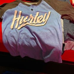 Boys 7 Gray An Blue Hurley Longeeve