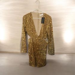 Gold Sequined Dress