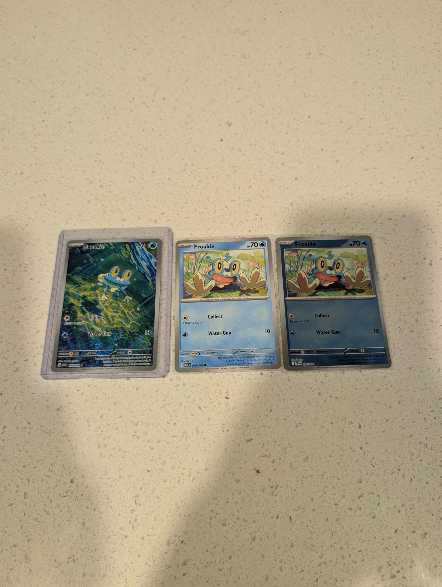 Froakie Chaos Rising Illustration Rare 088/086 English Pokemon & 2 Other Cards