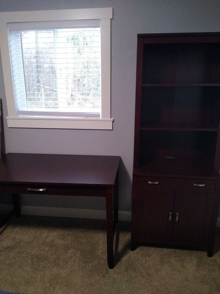 Matching Desk And Bookshelf