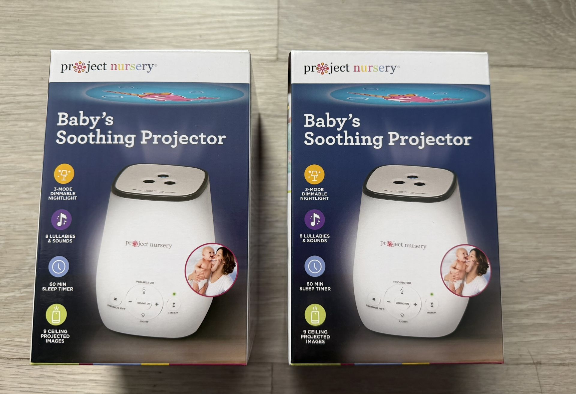 Project Nursery 4-in-1 Soothing Projector with 8 Pre-Loaded Sounds, Nightlight and Timer