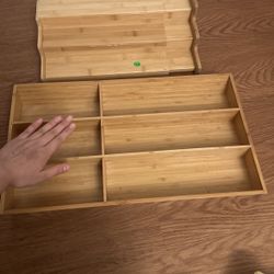 2 Wooden Organizers For Kitchen