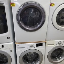 Kenmore Front Loading Washer And Stackable Gas Dryer Set 