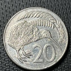 1987 New Zealand Twenty Cent Coin  