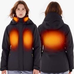 InoKraft Heated Jacket for Women with Rechargeable Battery Pack, Water-Resistant Slim Heated Coat(Included USB-C Cable) Reg. Retail $209.99