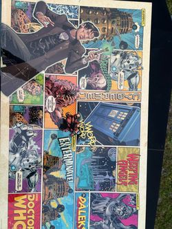 Culturenik Dr Who  Comic Strip Poster