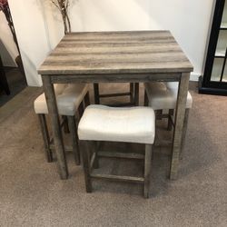 Five piece pub table set
