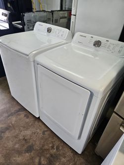 samsung front load heavy duty large capacity washer and dryer.