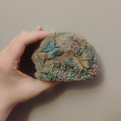 Butterfly Rock That You Can Hide A Key Inside -$2