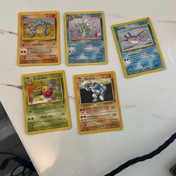 5 1995 Pokemon Cards 