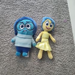 original Sadness and Joy from inside out plushies