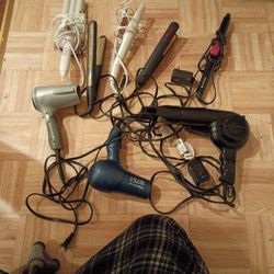 ( curling , Swirling , Straightner  ) Irons And  Hair Dryers /Hair Blowers.  $15 For All