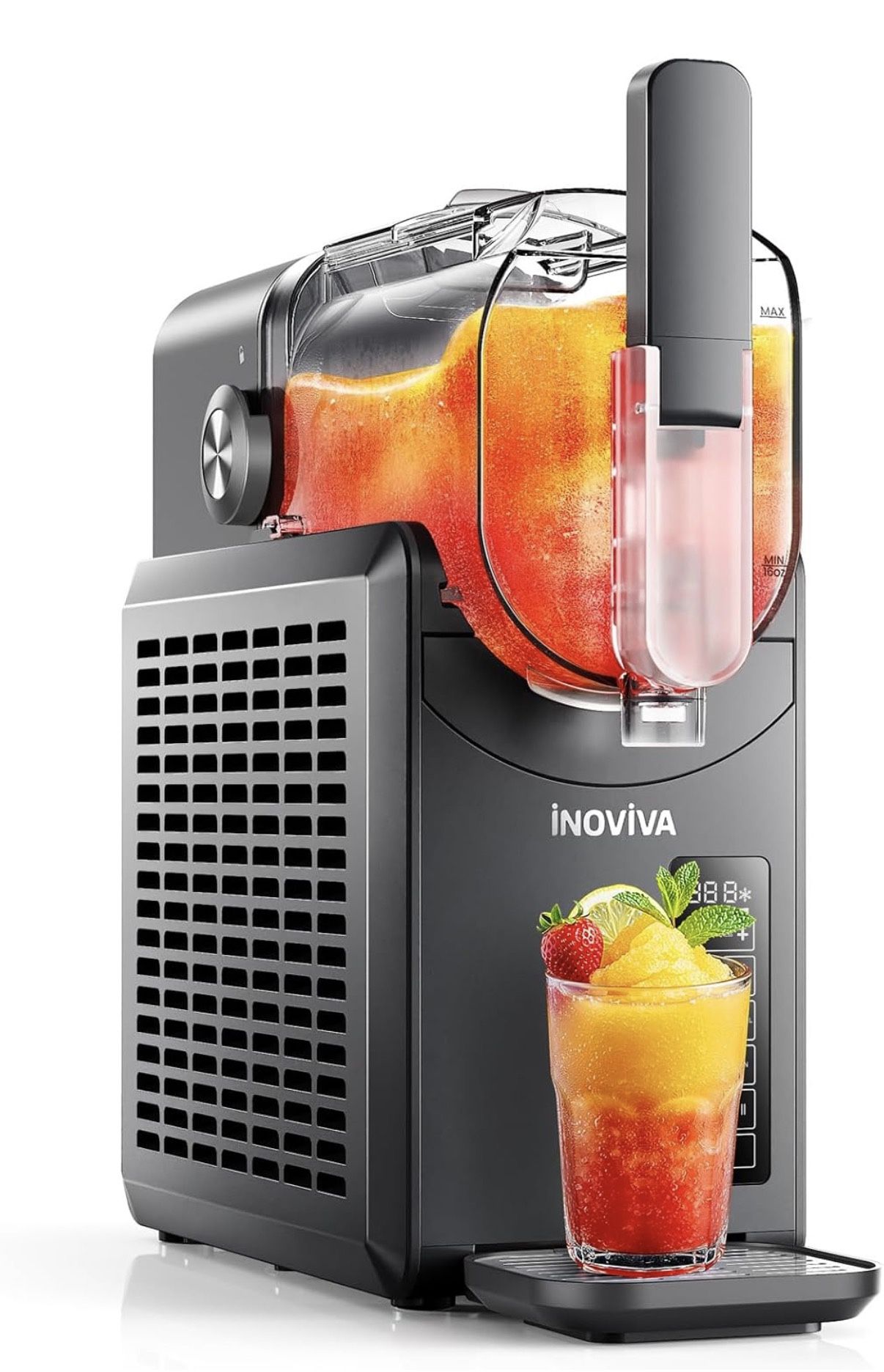 INOVIVA Slushie Machine for Home, No Ice Needed Frozen Drink Maker, 88oz Large Capacity, Self-Cleaning