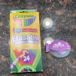 Erasable Colored Pencils w/ Pencil Sharpener