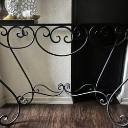 Glass And Metal Hallway Table 