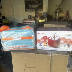Tonies Disney Toniebox 2 Bundle w 6 Tonies + Carrying Case New