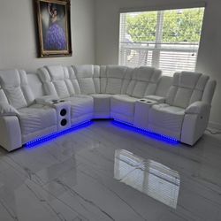 Power Recliner Sectional Sofa 