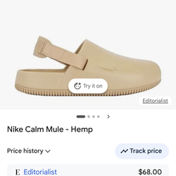 Nike calm mules size 8