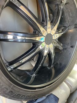 24” Rims and tires needs one tire other three are like new