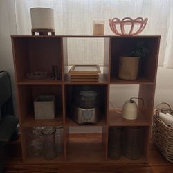 ikea wooden Kallax shelf