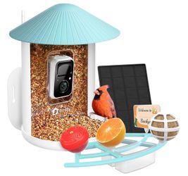 NETVUE by Birdfy Pro Smart Bird Feeder with Camera Solar Panel, Instant Arrival Alerts, Live Stream